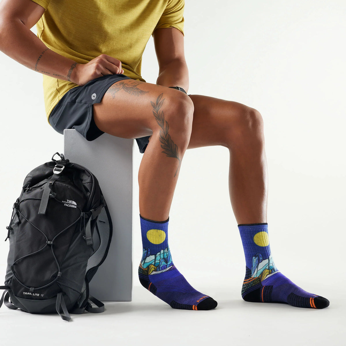 Hike Mountain Myth Print Crew Socks