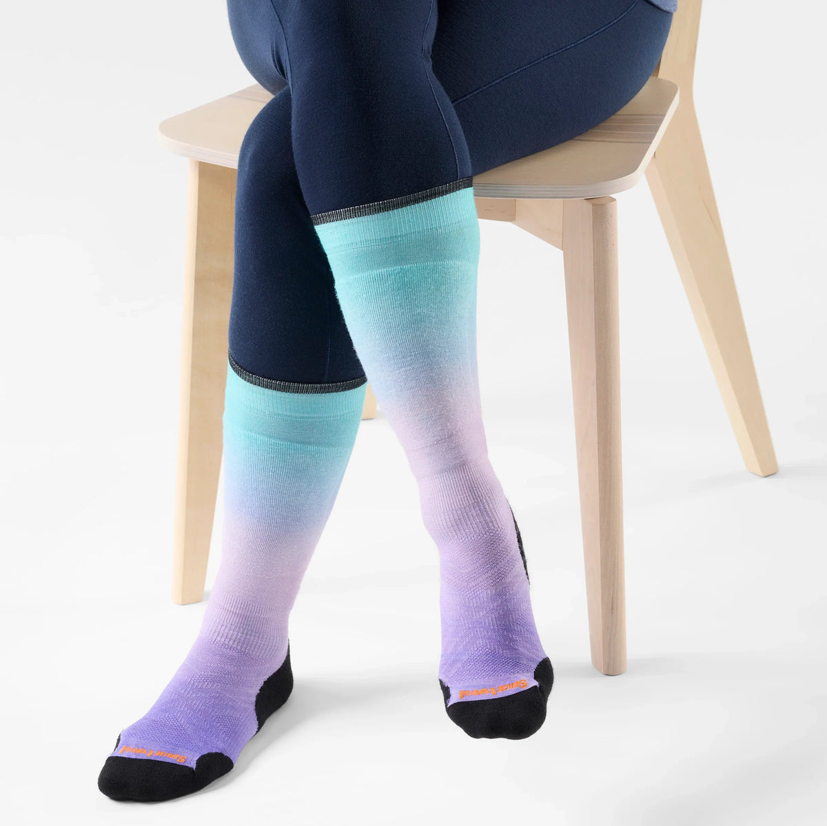 Women's Ski Ombre Print Over the Calf Socks