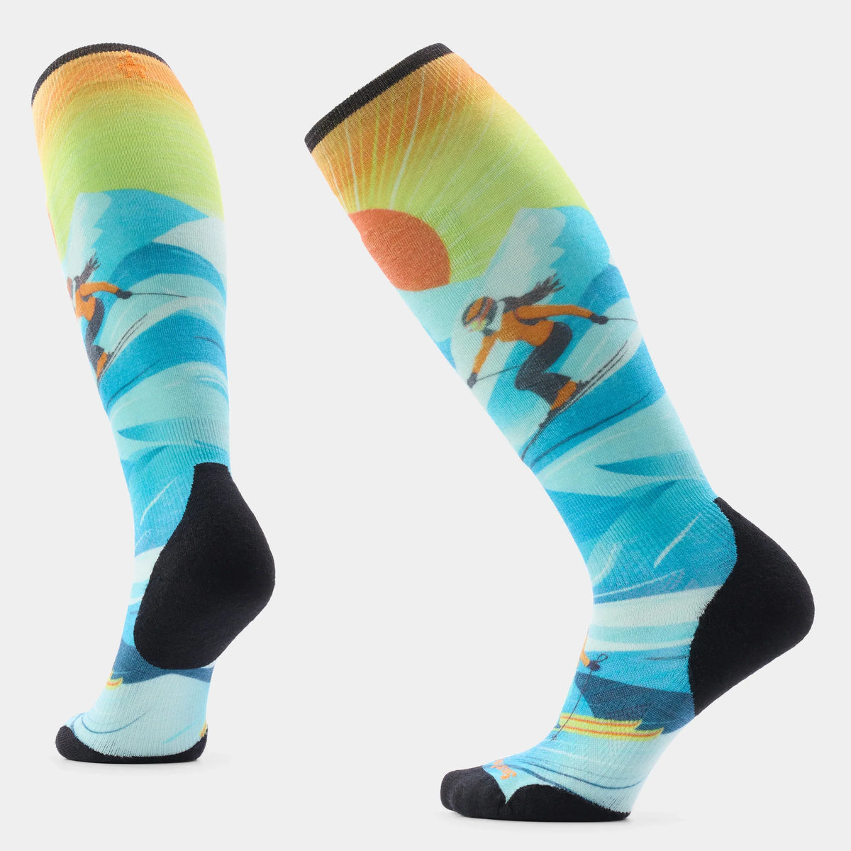 Women's Ski Steep Days Print Over the Calf Socks
