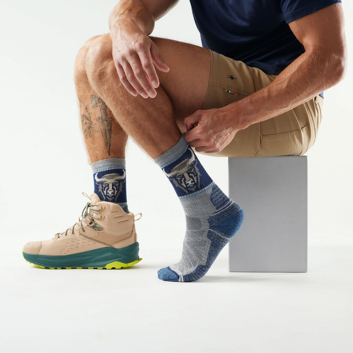 Hike Bison Crew Socks